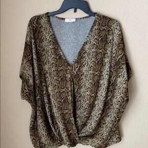 ❤️Hummingbird Snake Print Oversized Blouse